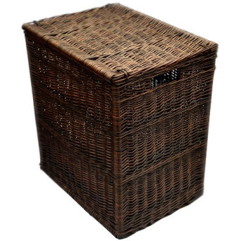 Wicker laundry hamper, wenge 50