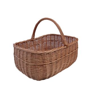 Wicker shopping basket, Perłowy, PREMIUM 36