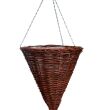 Wicker hanging planter basket 40 - 2