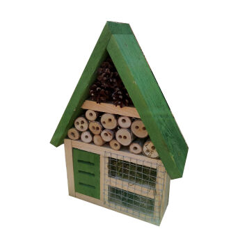 Wooden insect house, colorful