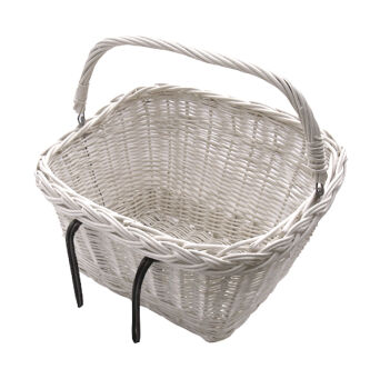 Wicker bike basket, white 46