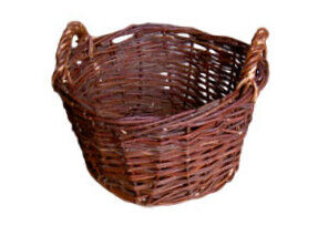 Wicker tray, round with handles 35