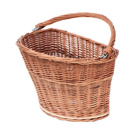 Wicker bike basket with click closure 35