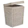 Wicker laundry hamper, white 45 - 2