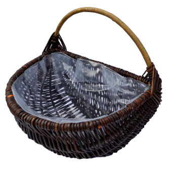 Wicker hanging planter basket 44