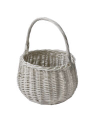 Wicker Easter basket, white, Bolerko 20