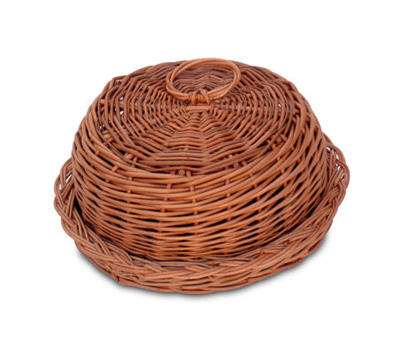 Wicker bread box, round 35