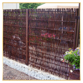 Wicker fence custom-made