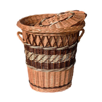 Wicker laundry hamper, tricolor 54