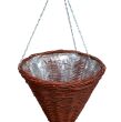 Wicker hanging planter basket 30 - 3