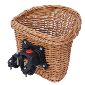 Wicker bike basket with click closure 21