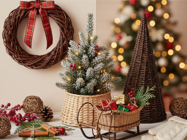 Naturalny urok, czyli dekoracje z wikliny w zimowej odsłonie